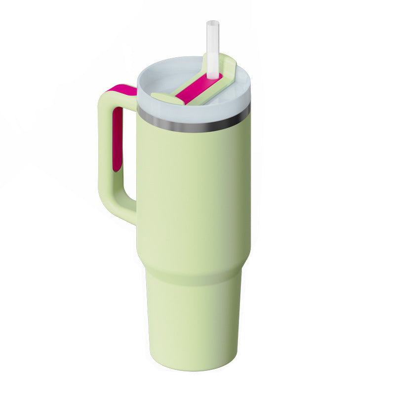 Tumbler With Handle Straw Insulated 40 Oz