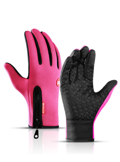 Waterproof Winter Sports Gloves – Touchscreen-Compatible with Fleece Lining for Motorcycle Riding & Outdoor Activities