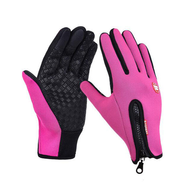 Waterproof Winter Sports Gloves – Touchscreen-Compatible with Fleece Lining for Motorcycle Riding & Outdoor Activities