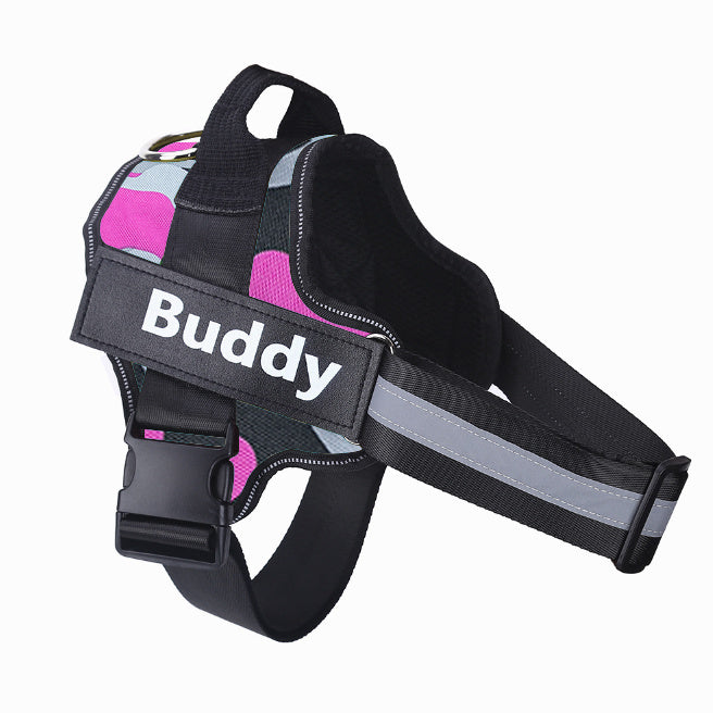 Personalized No-Pull Dog Harness – Reflective, Breathable, and Adjustable Pet Vest with Custom Patch for Small and Large Dogs