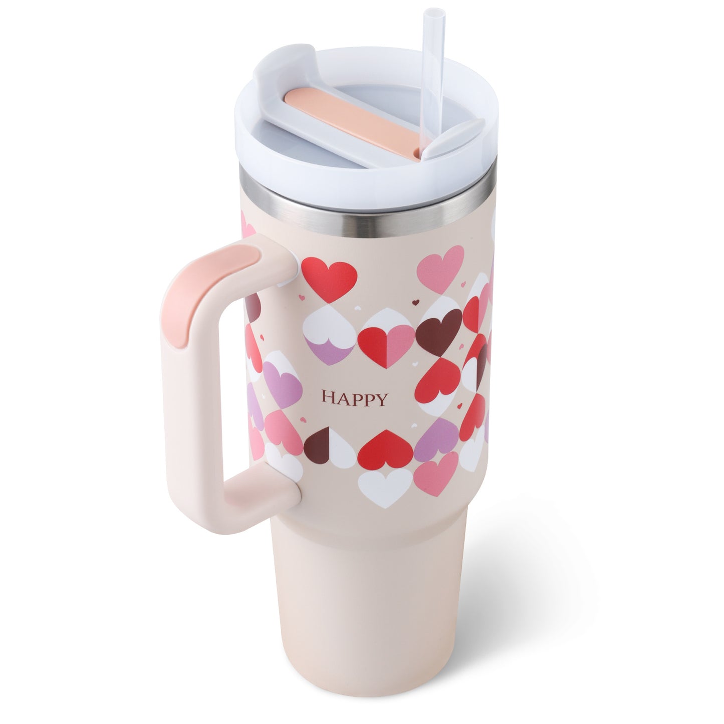 Tumbler With Handle Straw Insulated 40 Oz