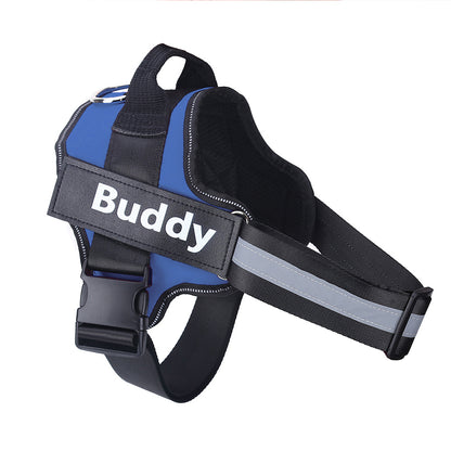 Personalized No-Pull Dog Harness – Reflective, Breathable, and Adjustable Pet Vest with Custom Patch for Small and Large Dogs