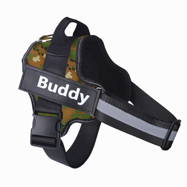 Personalized No-Pull Dog Harness – Reflective, Breathable, and Adjustable Pet Vest with Custom Patch for Small and Large Dogs