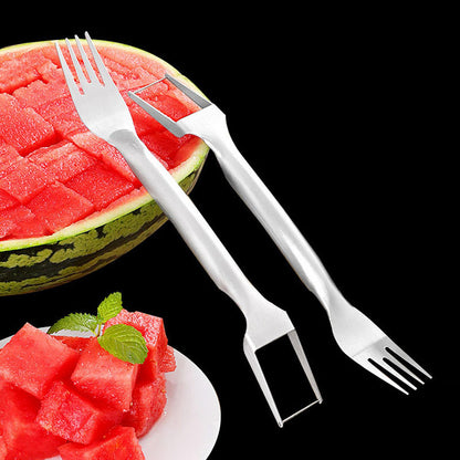 2 In 1 Stainless Steel Watermelon Fork Slicer