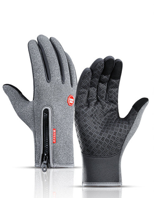 Waterproof Winter Sports Gloves – Touchscreen-Compatible with Fleece Lining for Motorcycle Riding & Outdoor Activities