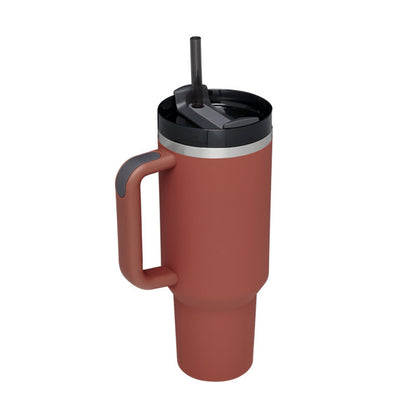 Tumbler With Handle Straw Insulated 40 Oz