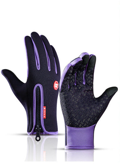 Waterproof Winter Sports Gloves – Touchscreen-Compatible with Fleece Lining for Motorcycle Riding & Outdoor Activities