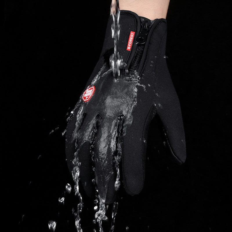 Waterproof Winter Sports Gloves – Touchscreen-Compatible with Fleece Lining for Motorcycle Riding & Outdoor Activities