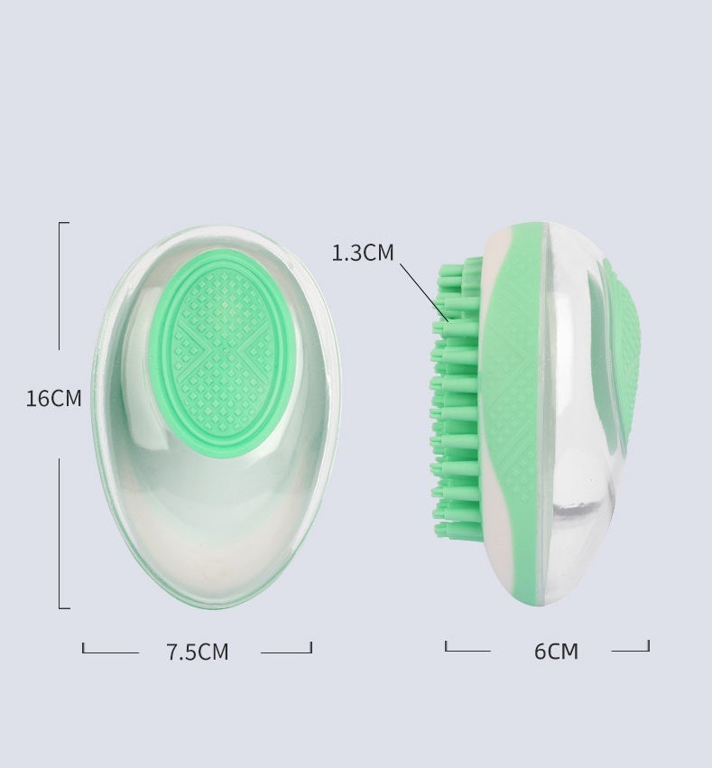 Pet Bath Brush 2-in-1 SPA Massage Hair Grooming Soft Silicone - 1click2pick