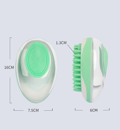 Pet Bath Brush 2-in-1 SPA Massage Hair Grooming Soft Silicone - 1click2pick
