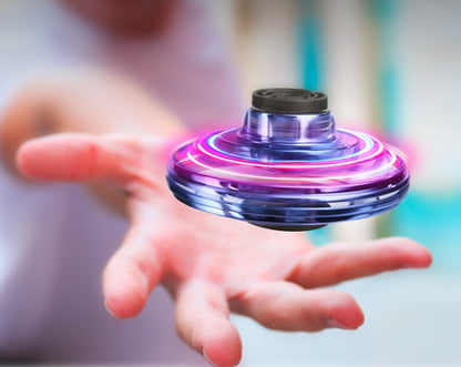 Mini LED UFO Fingertip Gyro – Interactive Flying Spinner Drone and Decompression Toy