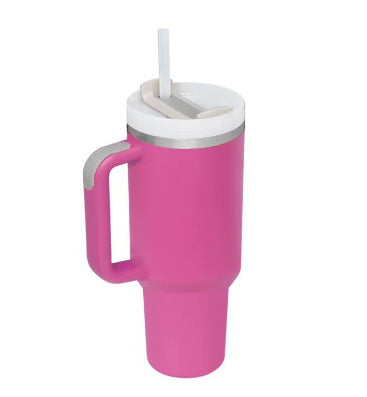 Tumbler With Handle Straw Insulated 40 Oz