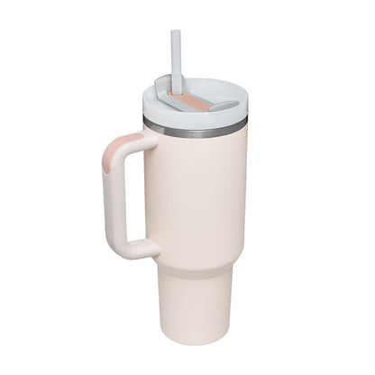 Tumbler With Handle Straw Insulated 40 Oz