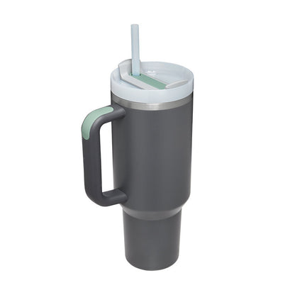 Tumbler With Handle Straw Insulated 40 Oz