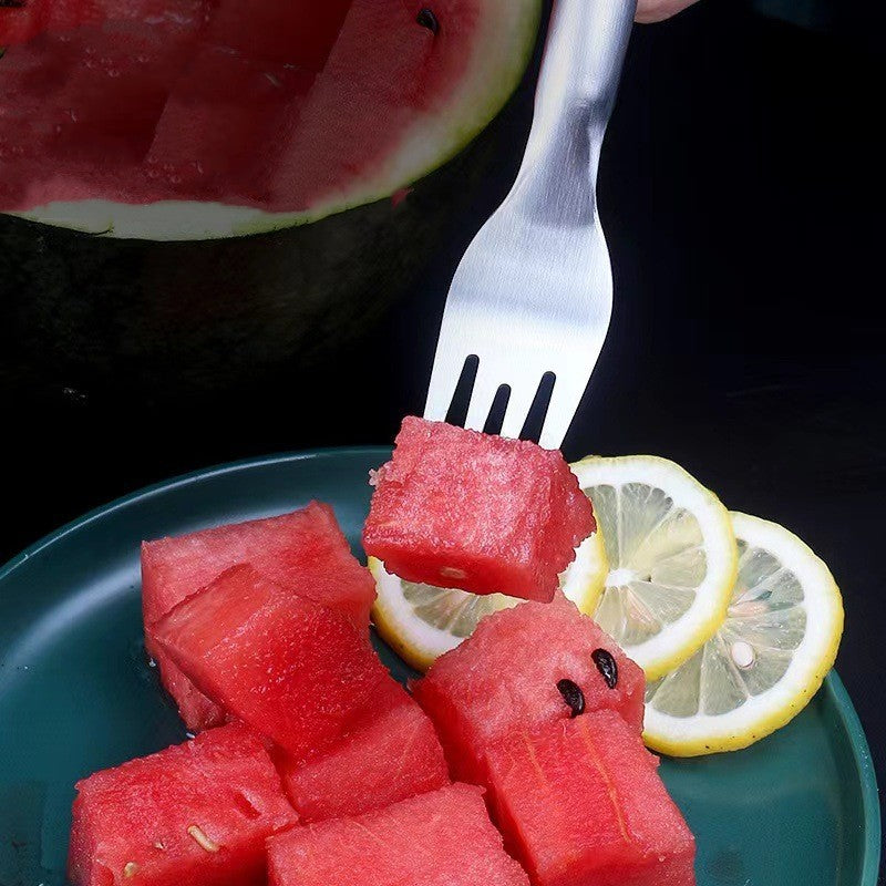 2 In 1 Stainless Steel Watermelon Fork Slicer