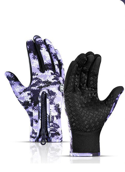 Waterproof Winter Sports Gloves – Touchscreen-Compatible with Fleece Lining for Motorcycle Riding & Outdoor Activities