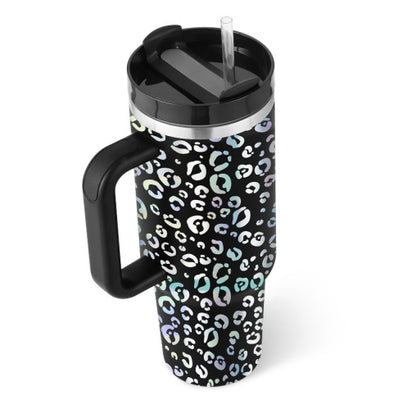 Tumbler With Handle Straw Insulated 40 Oz