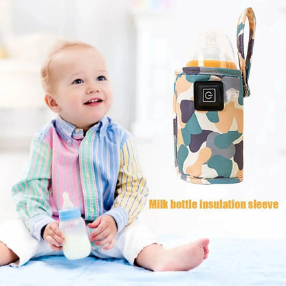 Portable USB Bottle Warmer – Insulated Baby Milk & Water Heater for Travel, Strollers, and Outdoor Use