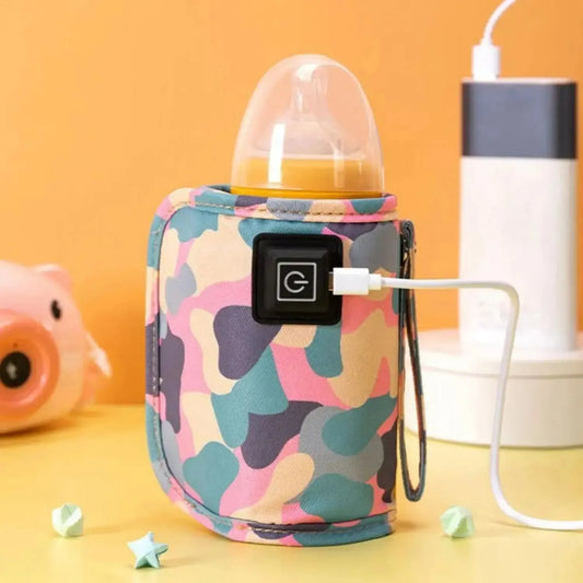 Portable USB Bottle Warmer – Insulated Baby Milk & Water Heater for Travel, Strollers, and Outdoor Use