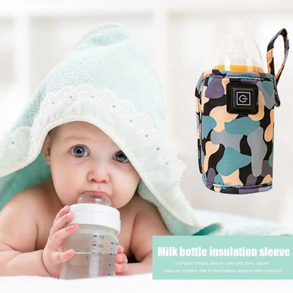 Portable USB Bottle Warmer – Insulated Baby Milk & Water Heater for Travel, Strollers, and Outdoor Use