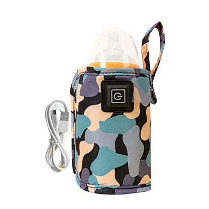 Portable USB Bottle Warmer – Insulated Baby Milk & Water Heater for Travel, Strollers, and Outdoor Use