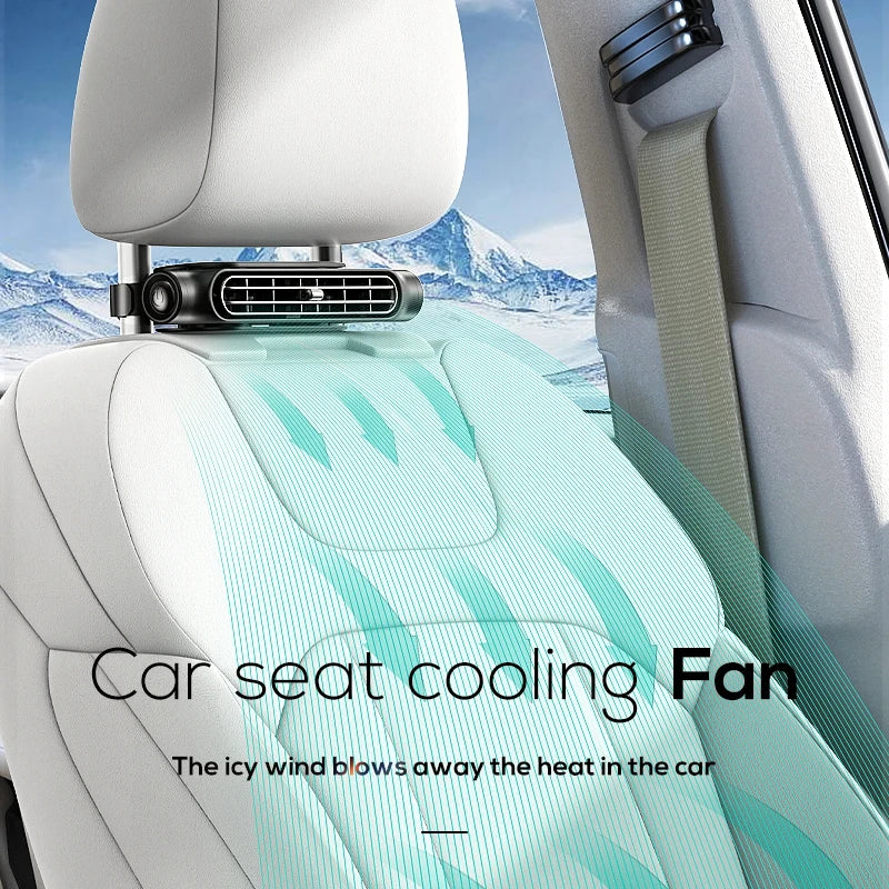 Portable Car Seat Fan for Front Rear Seat Passenger