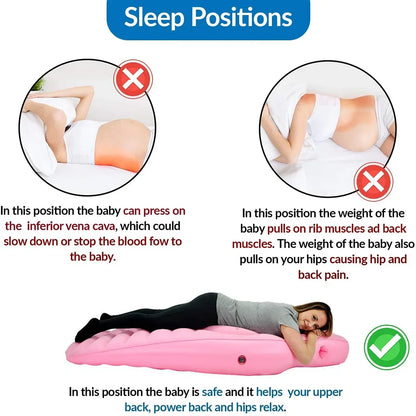 Inflatable Pregnancy Pillow & Yoga Mat – Maternity Sleeping Mattress for Comfort & Support During Pregnancy