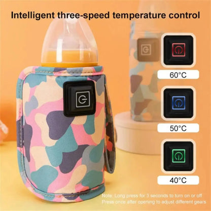 Portable USB Bottle Warmer – Insulated Baby Milk & Water Heater for Travel, Strollers, and Outdoor Use