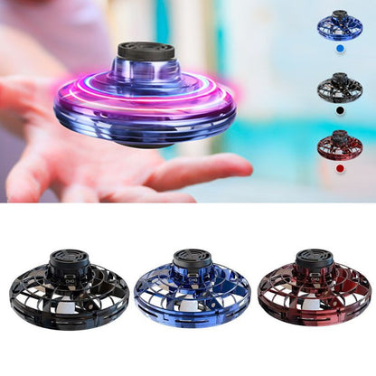 Mini LED UFO Fingertip Gyro – Interactive Flying Spinner Drone and Decompression Toy