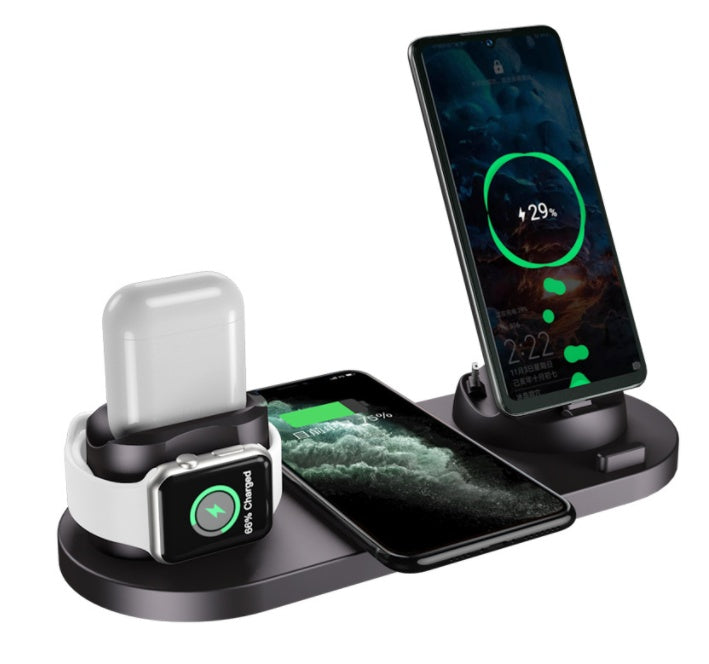 6 In 1 Wireless Fast Charging Dock Station - 1click2pick