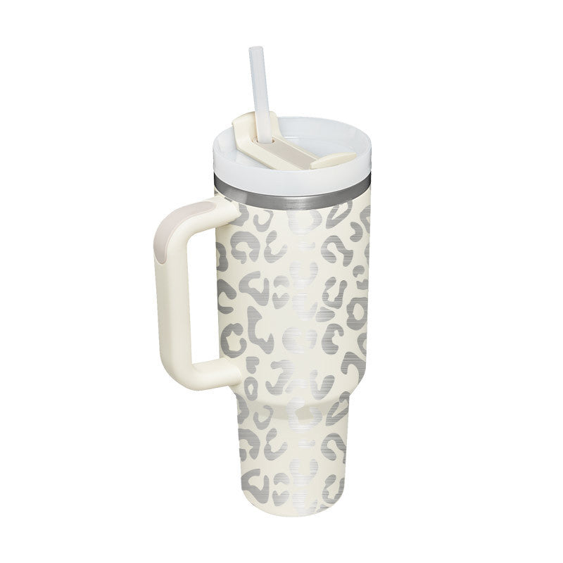 Tumbler With Handle Straw Insulated 40 Oz