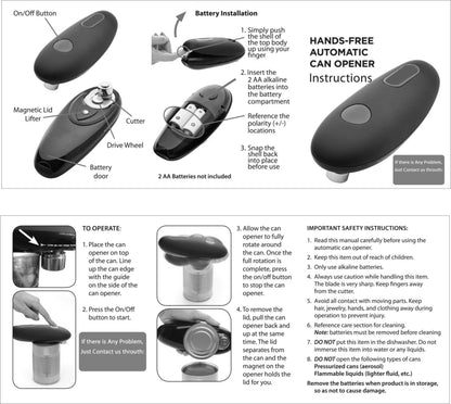 Automatic Hands-Free Electric Can Opener