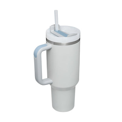 Tumbler With Handle Straw Insulated 40 Oz