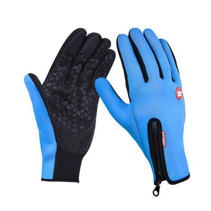 Waterproof Winter Sports Gloves – Touchscreen-Compatible with Fleece Lining for Motorcycle Riding & Outdoor Activities