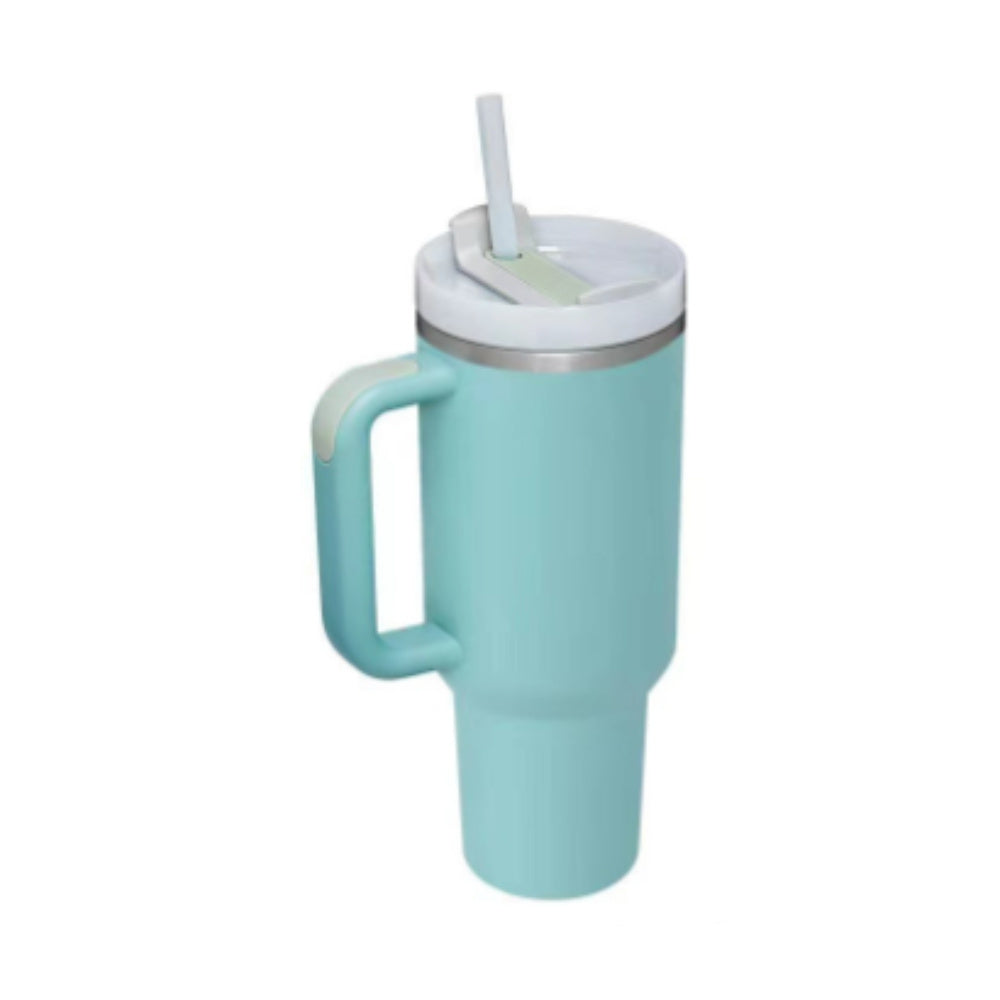 Tumbler With Handle Straw Insulated 40 Oz