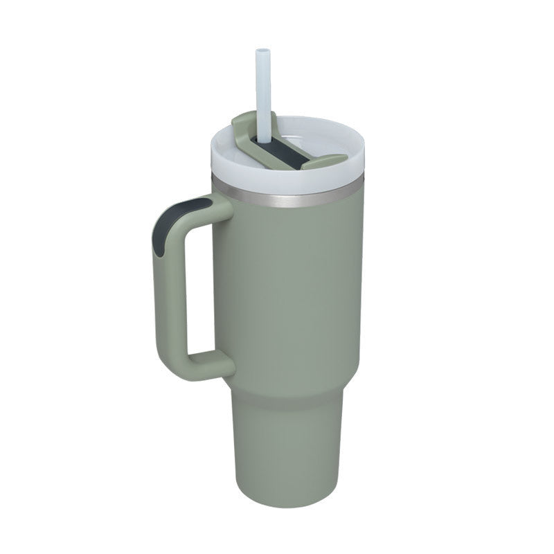 Tumbler With Handle Straw Insulated 40 Oz