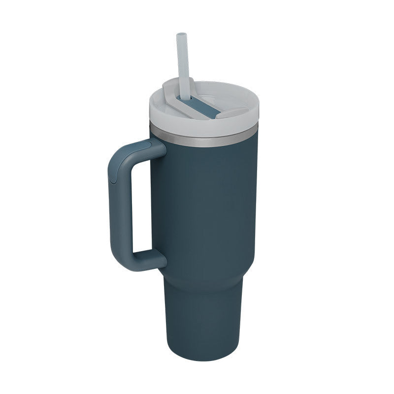 Tumbler With Handle Straw Insulated 40 Oz