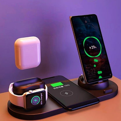 6 In 1 Wireless Fast Charging Dock Station - 1click2pick
